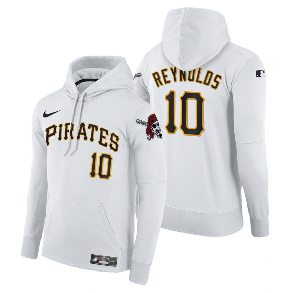 Men Pittsburgh Pirates #10 Reynolds white home hoodie 2021 MLB Nike Jerseys